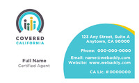 Covered CA Business Cards - Circular Design - Pack of 1000